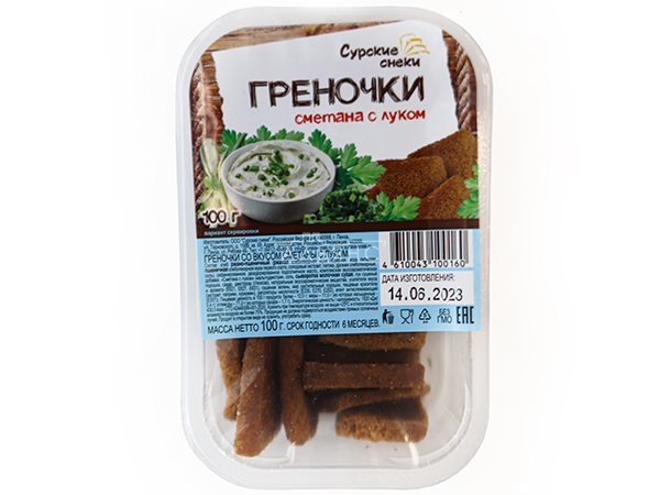 Сурские гренки Сметана с луком (100 гр) в Чебоксарах