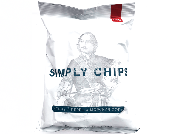 Картофельные чипсы "Simple chips" Морская соль и черный перец 80 гр. в Чебоксарах